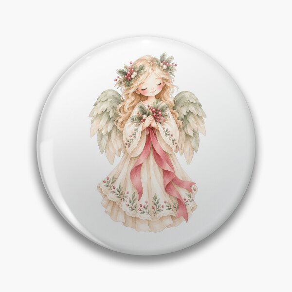 Item preview, Cute Watercolor Christmas Angel Nordic Winter Holiday designed and sold by Jonaree Art Design.