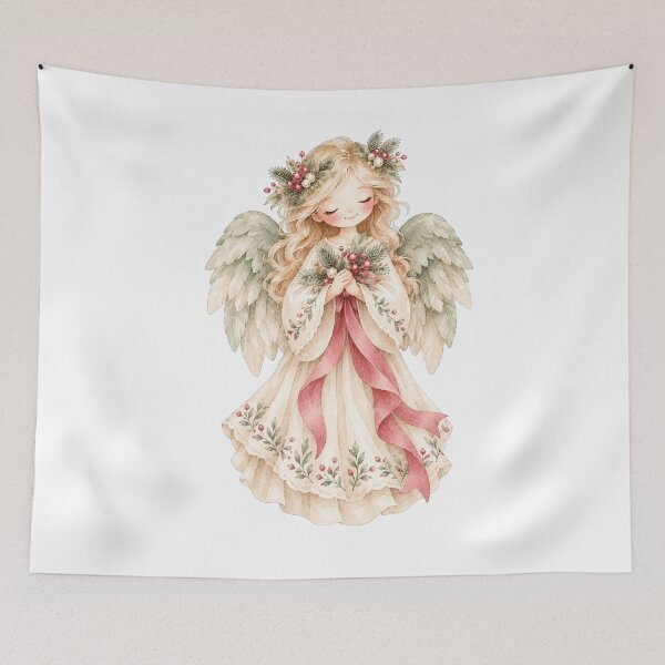 Item preview, Cute Watercolor Christmas Angel Nordic Winter Holiday designed and sold by Jonaree Art Design.