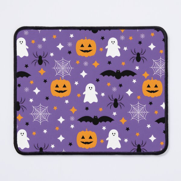 Item preview, Cute Spooky Halloween Seamless Pattern with Pumpkins, Ghosts, and Bats designed and sold by interdesigner.