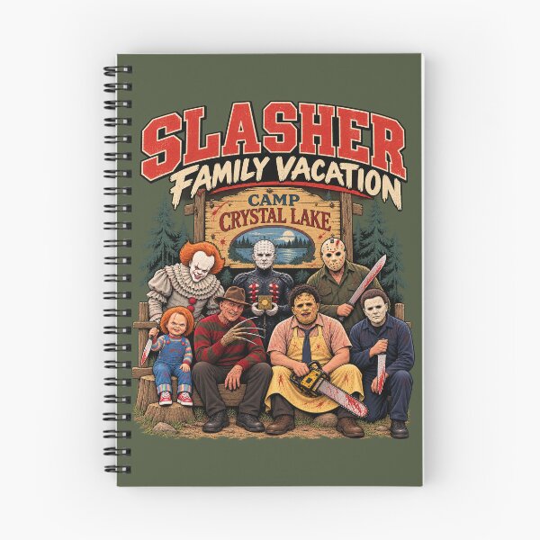 Item preview, Slasher Family Vacation Horror Camp Shirt Classic Killer Movie Parody Tee designed and sold by GhostDawgs.