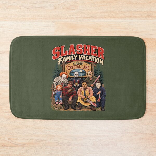 Item preview, Slasher Family Vacation Horror Camp Shirt Classic Killer Movie Parody Tee designed and sold by GhostDawgs.