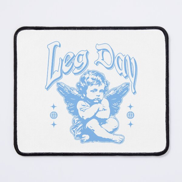 Item preview, Leg Day Angel Vintage Gym Aesthetic Graphic Tee designed and sold by snnflower.