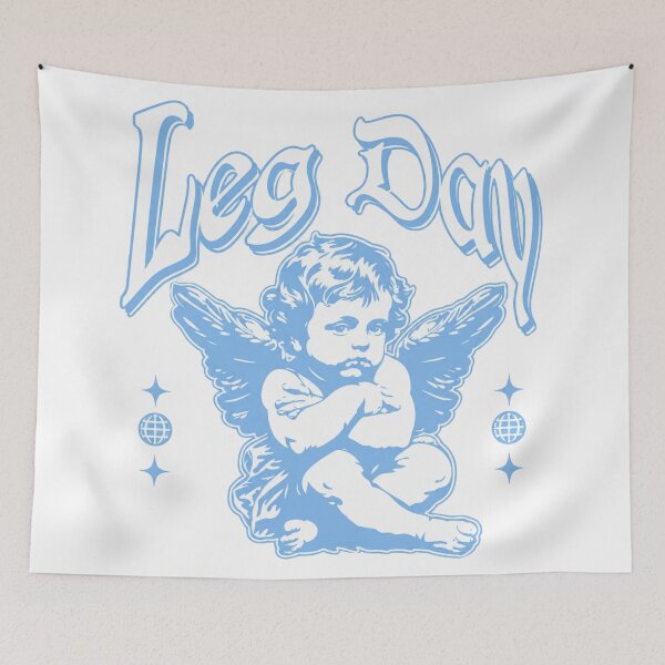 Item preview, Leg Day Angel Vintage Gym Aesthetic Graphic Tee designed and sold by snnflower.