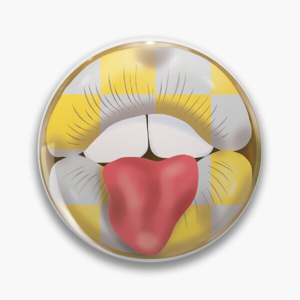 Item preview, Rebel Lips Pop Art – blocks yellow grey pink tongue designed and sold by GoldenRebels.