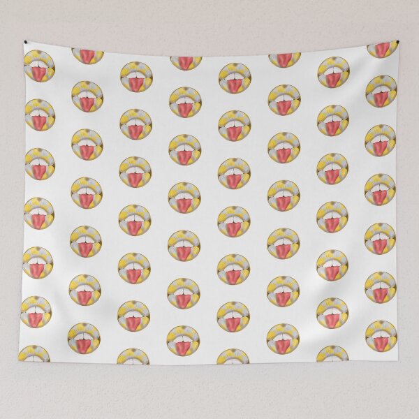 Item preview, Rebel Lips Pop Art – blocks yellow grey pink tongue designed and sold by GoldenRebels.