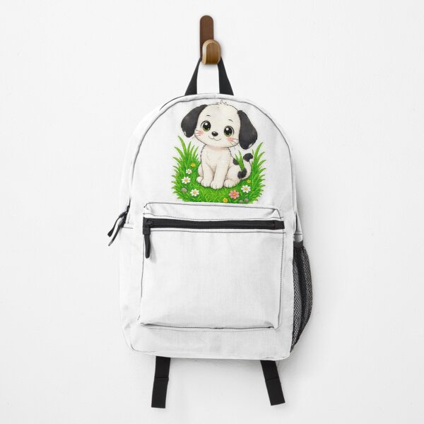Item preview, Cute Kawaii Puppy in a Flower Garden designed and sold by ExploreAura Studio.