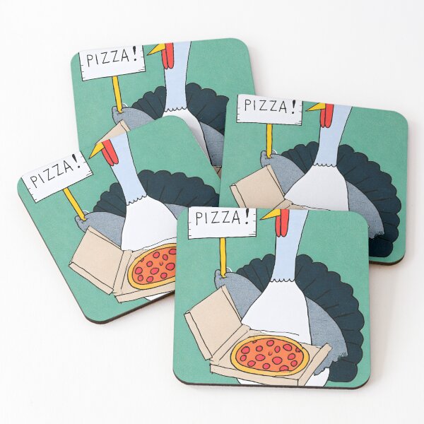Item preview, Thanksgiving Turkey Ordering Pizza with Open Pizza Box and Playful Cartoon Humor designed and sold by OlfactoART Studio.