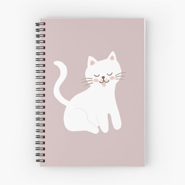 Item preview, white cat hand drawn designed and sold by sarahsdesigns02.
