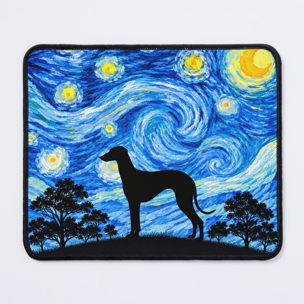 Item preview, Funny Sloughi Dog Starry Night Painting Moon Star Mom Dad Kids designed and sold by FurryHavenPH.