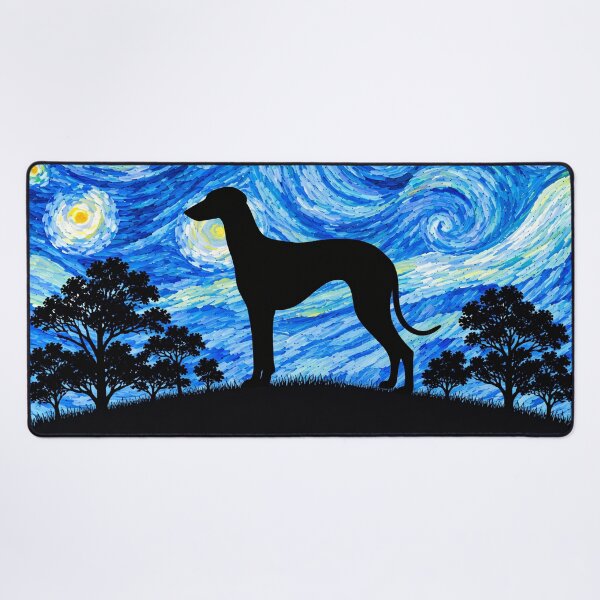 Item preview, Funny Sloughi Dog Starry Night Painting Moon Star Mom Dad Kids designed and sold by FurryHavenPH.