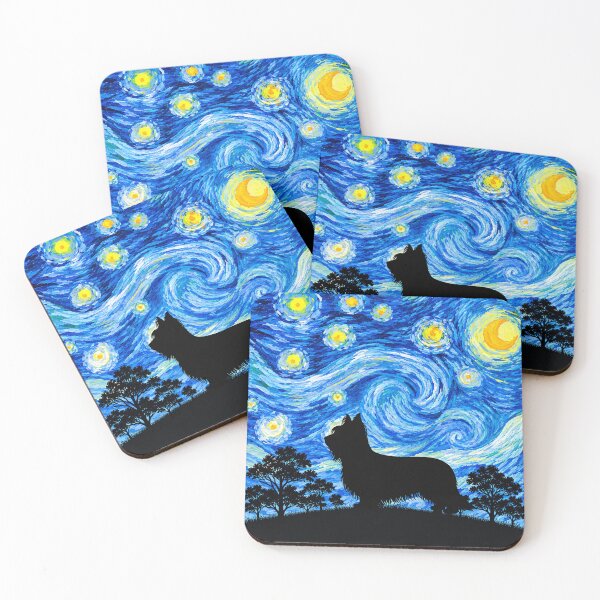 Item preview, Funny Skye Terrier Dog Starry Night Painting Moon Star Mom Dad Kids designed and sold by FurryHavenPH.