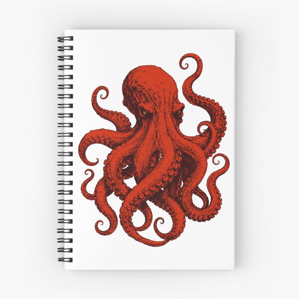 Item preview, Red Kraken Illustration – Mythical Sea Monster Art designed and sold by xndrlab.