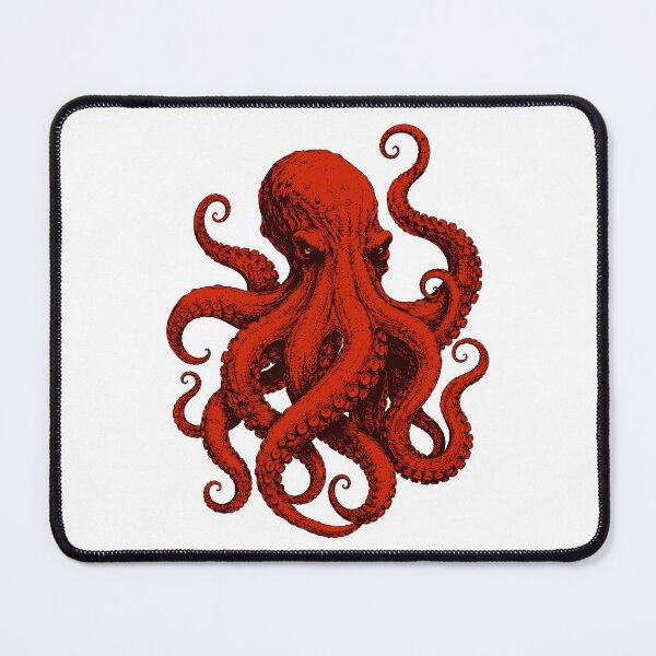 Item preview, Red Kraken Illustration – Mythical Sea Monster Art designed and sold by xndrlab.