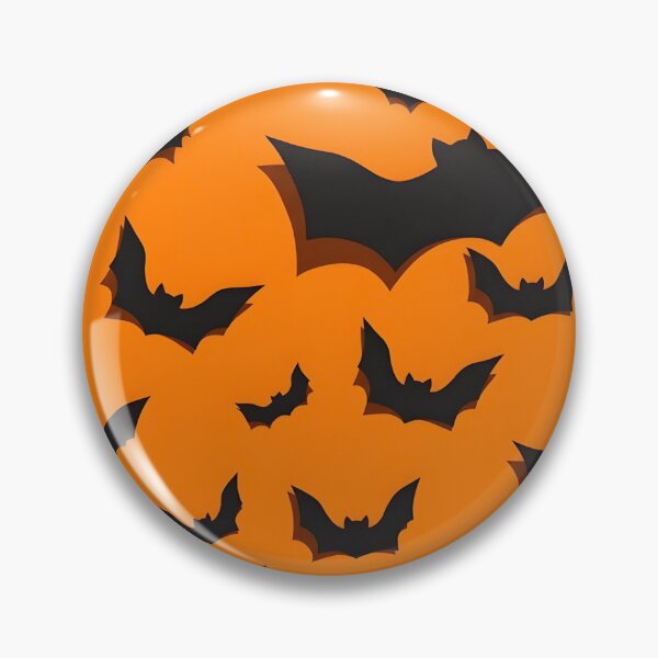 Item preview, Seamless Halloween Pattern with Flying Black Bats on Orange Background    designed and sold by interdesigner.