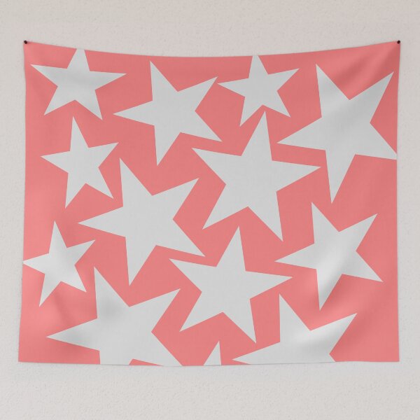 Item preview, Large Stars Gray and Pink designed and sold by Jeallan Designs.