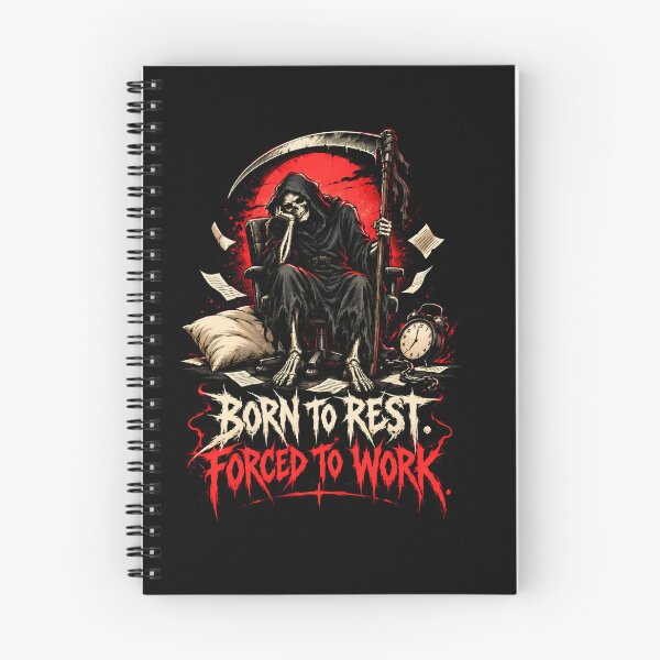 Item preview, Born To Rest Forced To Work Reaper Shirt designed and sold by Tong4130.