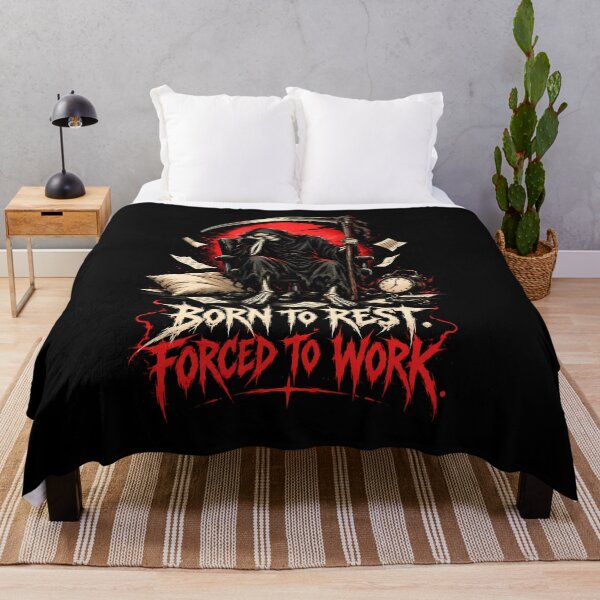 Item preview, Born To Rest Forced To Work Reaper Shirt designed and sold by Tong4130.