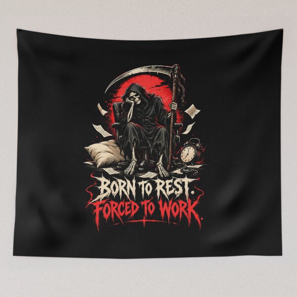 Item preview, Born To Rest Forced To Work Reaper Shirt designed and sold by Tong4130.