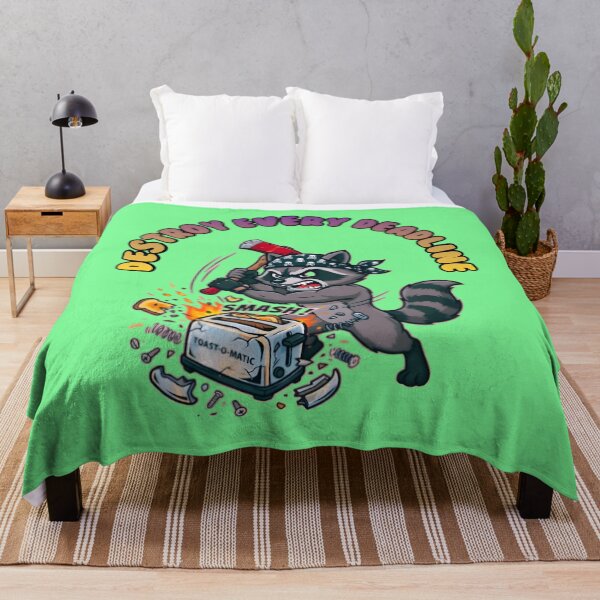 Item preview, Destroy Every Deadline Raccoon designed and sold by ZeroContextArt.