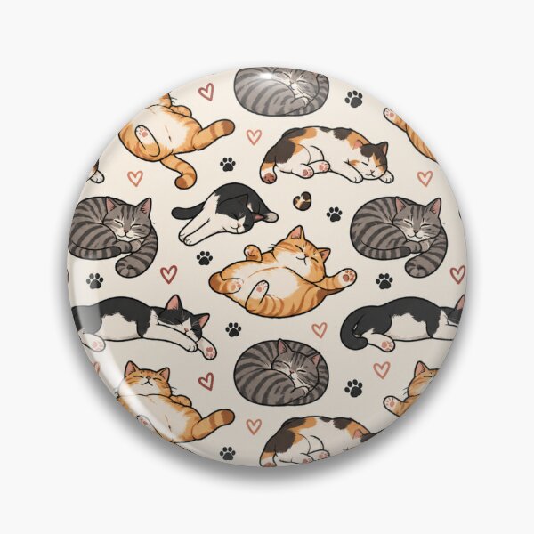 Item preview, Cozy Sleepy Cats Seamless Pattern designed and sold by VibnWalls.