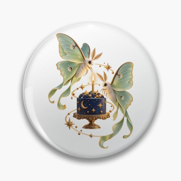 Item preview, Midnight Birthday Cake Moths designed and sold by TrendTribeTP.