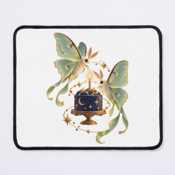 Item preview, Midnight Birthday Cake Moths designed and sold by TrendTribeTP.