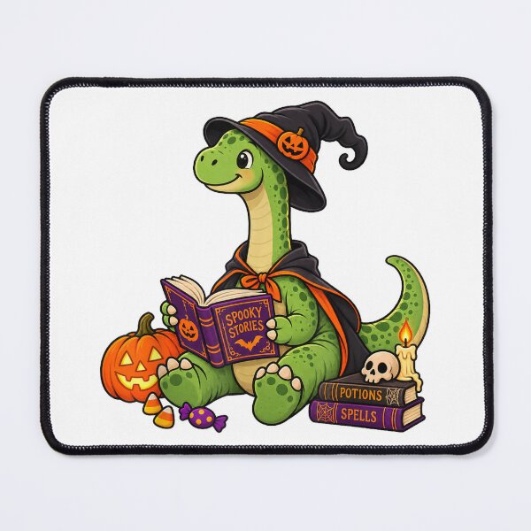 Item preview, Cute Dinosaur Witch Reading Spooky Stories designed and sold by TadeoNivar.