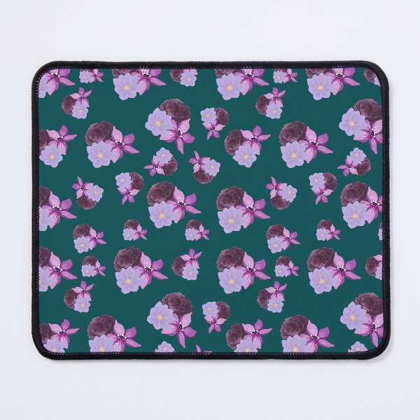 Item preview, Plum & Lavender Floral on Deep Teal Scrunchie designed and sold by BigfeetLittlepaws.