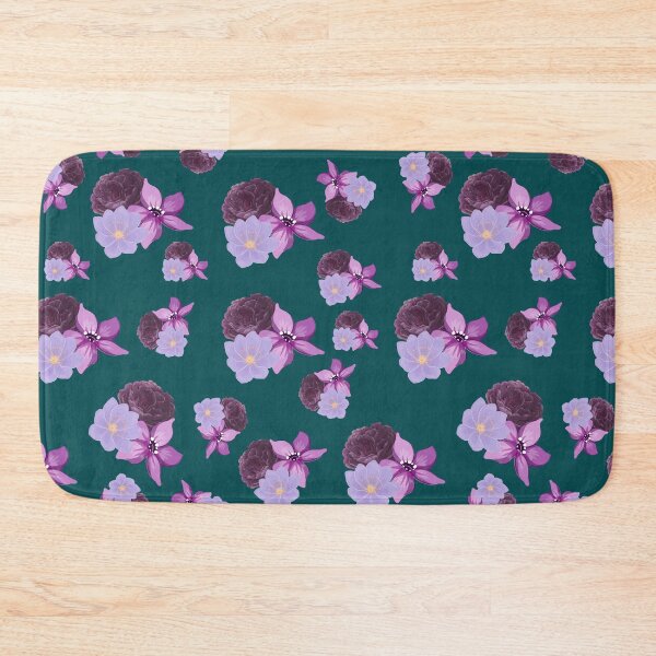 Item preview, Plum & Lavender Floral on Deep Teal Scrunchie designed and sold by BigfeetLittlepaws.