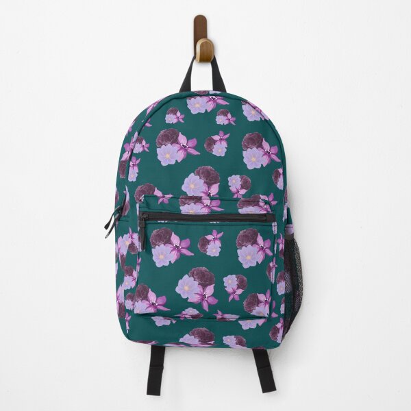 Item preview, Plum & Lavender Floral on Deep Teal Scrunchie designed and sold by BigfeetLittlepaws.