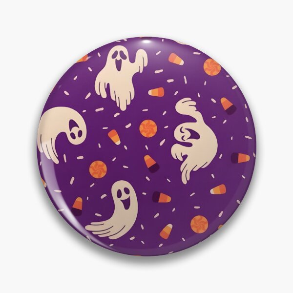Item preview, Spooky Cute Halloween Ghosts and Candy Corn Seamless Pattern designed and sold by interdesigner.