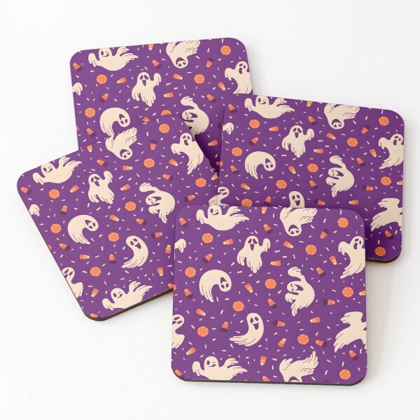Item preview, Spooky Cute Halloween Ghosts and Candy Corn Seamless Pattern designed and sold by interdesigner.