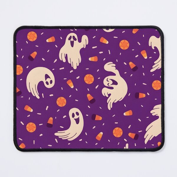Item preview, Spooky Cute Halloween Ghosts and Candy Corn Seamless Pattern designed and sold by interdesigner.