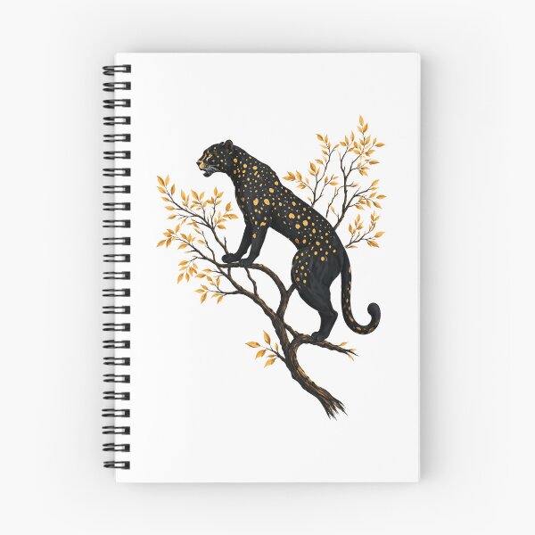 Item preview, Golden Spotted Black Panther Tree Branch Wildlife designed and sold by Moizento.
