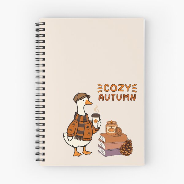 Item preview, Cozy Autumn Goose Drinking Pumpkin Spice Coffee designed and sold by Kriz-Kove.
