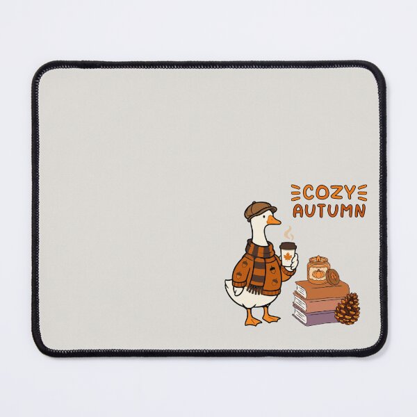 Item preview, Cozy Autumn Goose Drinking Pumpkin Spice Coffee designed and sold by Kriz-Kove.