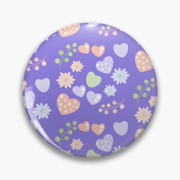 Item preview, Hand Drawn Pastel Floral Hearts Pattern designed and sold by Porpor Artwork.