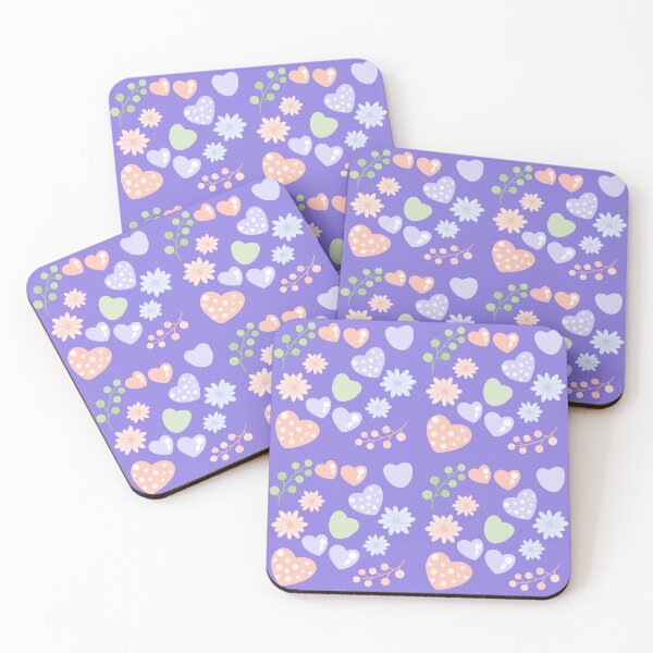 Item preview, Hand Drawn Pastel Floral Hearts Pattern designed and sold by Porpor Artwork.