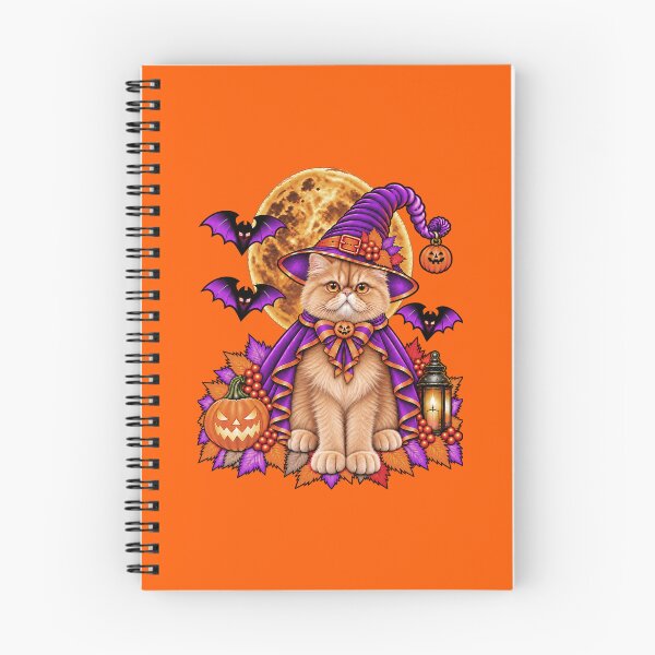 Item preview, Orange Persian Cat Halloween Witch Costume & Spooky Pumpkin designed and sold by PixelsPaws.