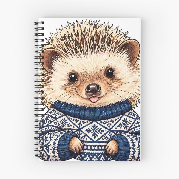 Item preview, Hedgehog wearing a Norwegian sweater designed and sold by Zeewind.