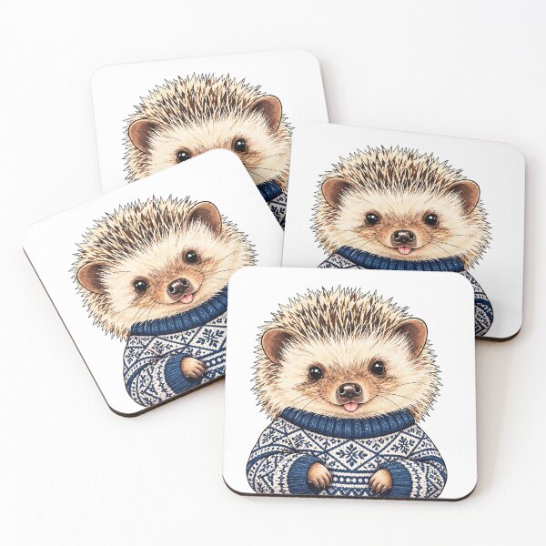 Item preview, Hedgehog wearing a Norwegian sweater designed and sold by Zeewind.