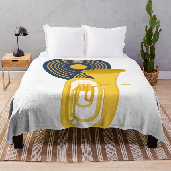 Item preview, Golden Tuba & Rhythm | Bauhaus Music Art | Mid Century Modern Brass Instrument Decor | Geometric Tuba Print designed and sold by Studio pod Burom.
