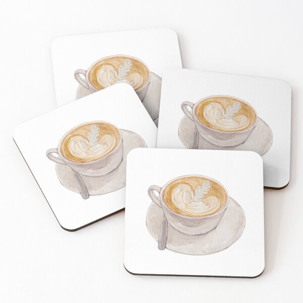 Item preview, Cappuccino Coffee Watercolor – Italian Café Illustration designed and sold by Qualali Studio.