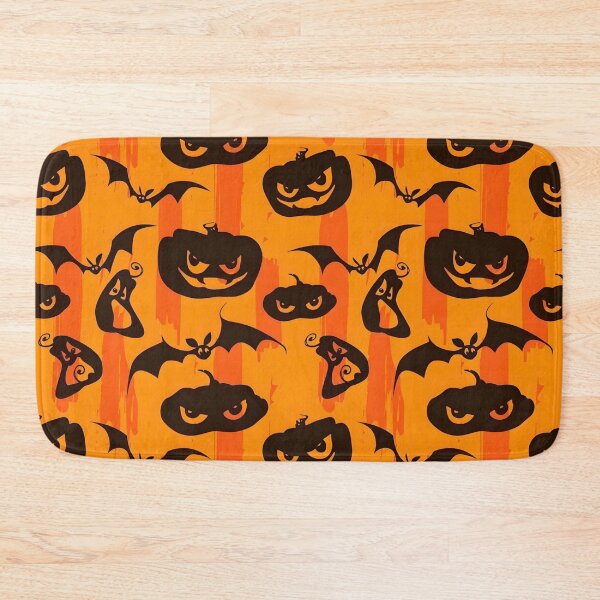 Item preview, Spooky Halloween Pumpkin and Bat Seamless Pattern designed and sold by interdesigner.