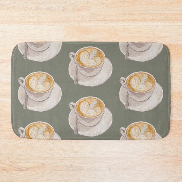 Item preview, Cappuccino Coffee Watercolor – Italian Café Illustration designed and sold by Qualali Studio.