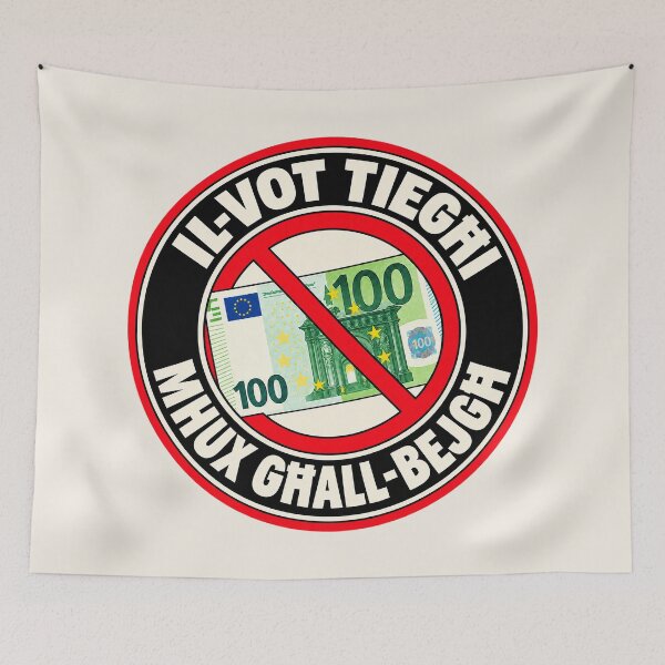 Item preview, ⭐ MY VOTE IS NOT FOR SALE ⭐ - EUR - EURO -  MALTESE - IL-VOT TIEGĦI MHUX GĦALL-BEJGĦ designed and sold by WheelieGdArt.