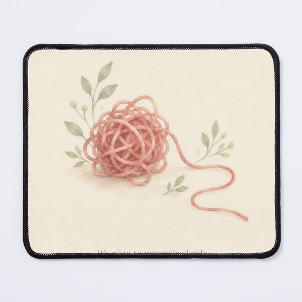 Item preview, Untangle Slowly Tangled Thread Illustration | Mental Health Wall Art designed and sold by FixationStudio.