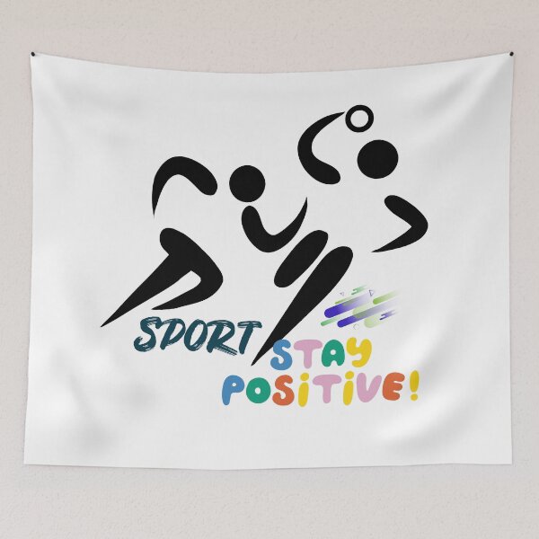 Item preview, Sport Stay Positive – Dynamic Motivation & Fitness Typography Design designed and sold by GoldenSparkleShop.