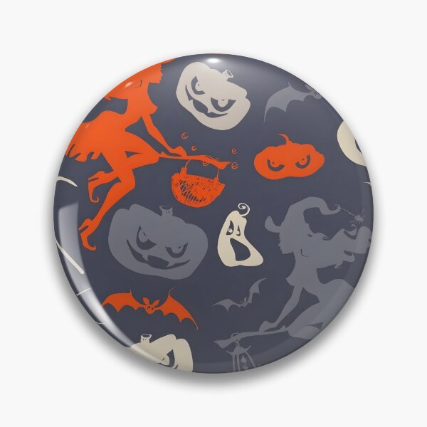 Item preview, Vintage Halloween Seamless Pattern with Flying Witches and Jack-o'-Lanterns designed and sold by interdesigner.