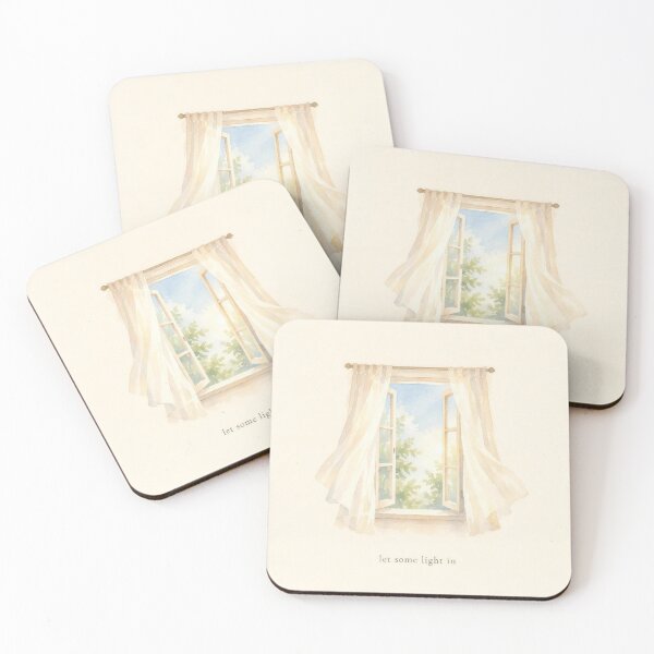Item preview, Let Some Light In Open Window Illustration | Mental Health Wall Art designed and sold by FixationStudio.